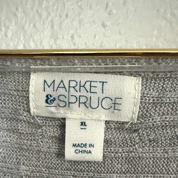 Market & Spruce Light Gray Women's Sweater - Picture 2 of 4